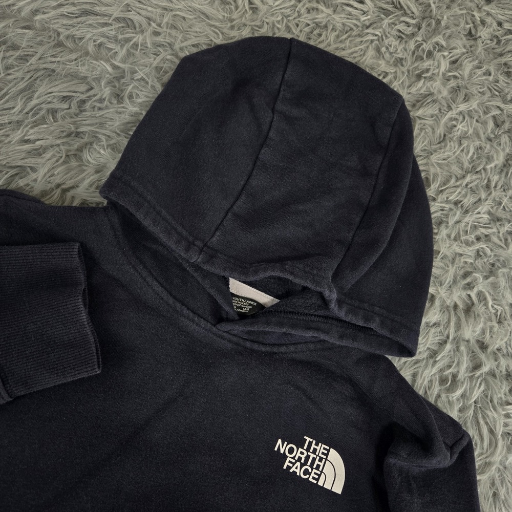 North Face USA 721435 Youth Large Navy Blue Long Sleeve Pullover Hoodie‎